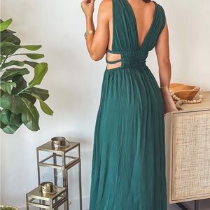 Lovely Day Backless Teal Dress